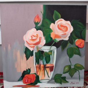 تابلو گل و گلدان